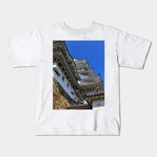 Himeji Castle Roofs, Japan Kids T-Shirt